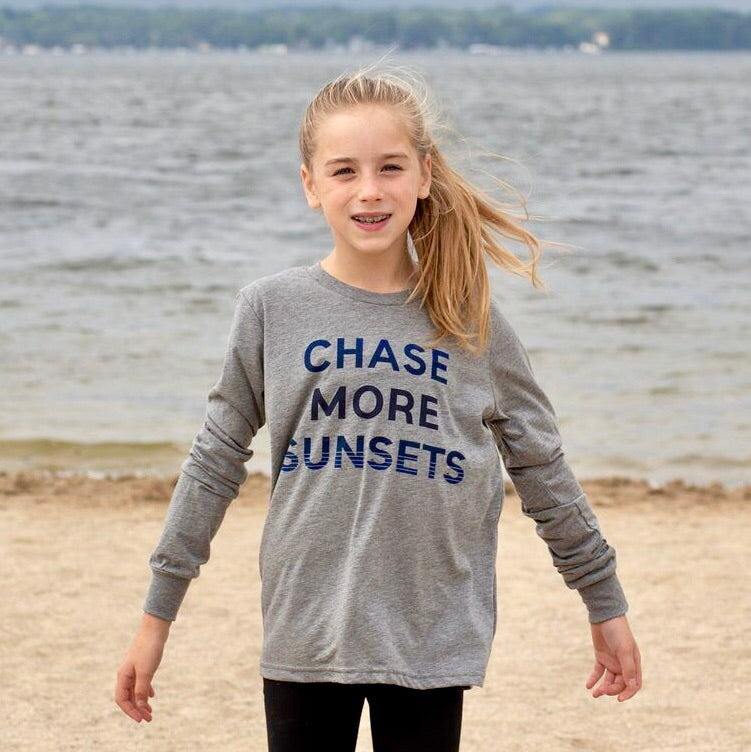 Chase More Sunsets Kids Long Sleeve