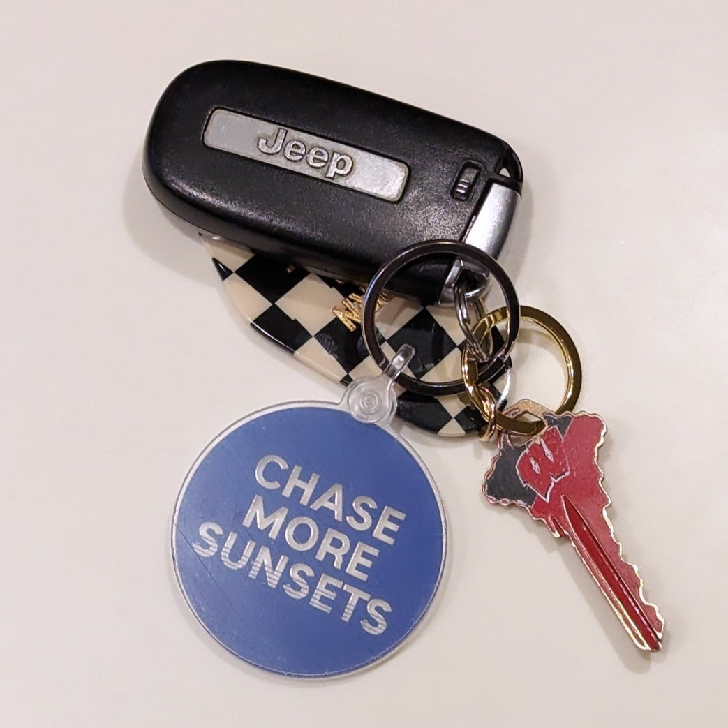 CHASE MORE SUNSETS Plastic Keyring