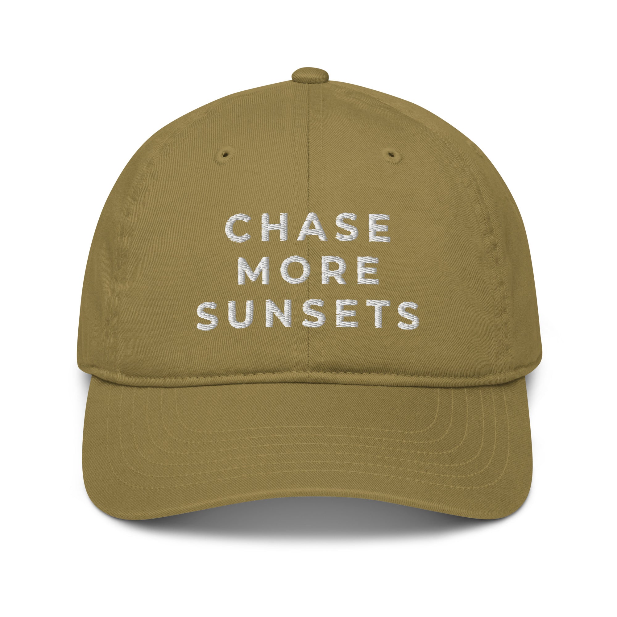 CHASE MORE SUNSETS Organic Dad Hat