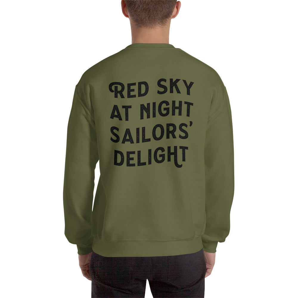 RED SKY AT NIGHT Conventional Cotton Unisex Sweatshirt