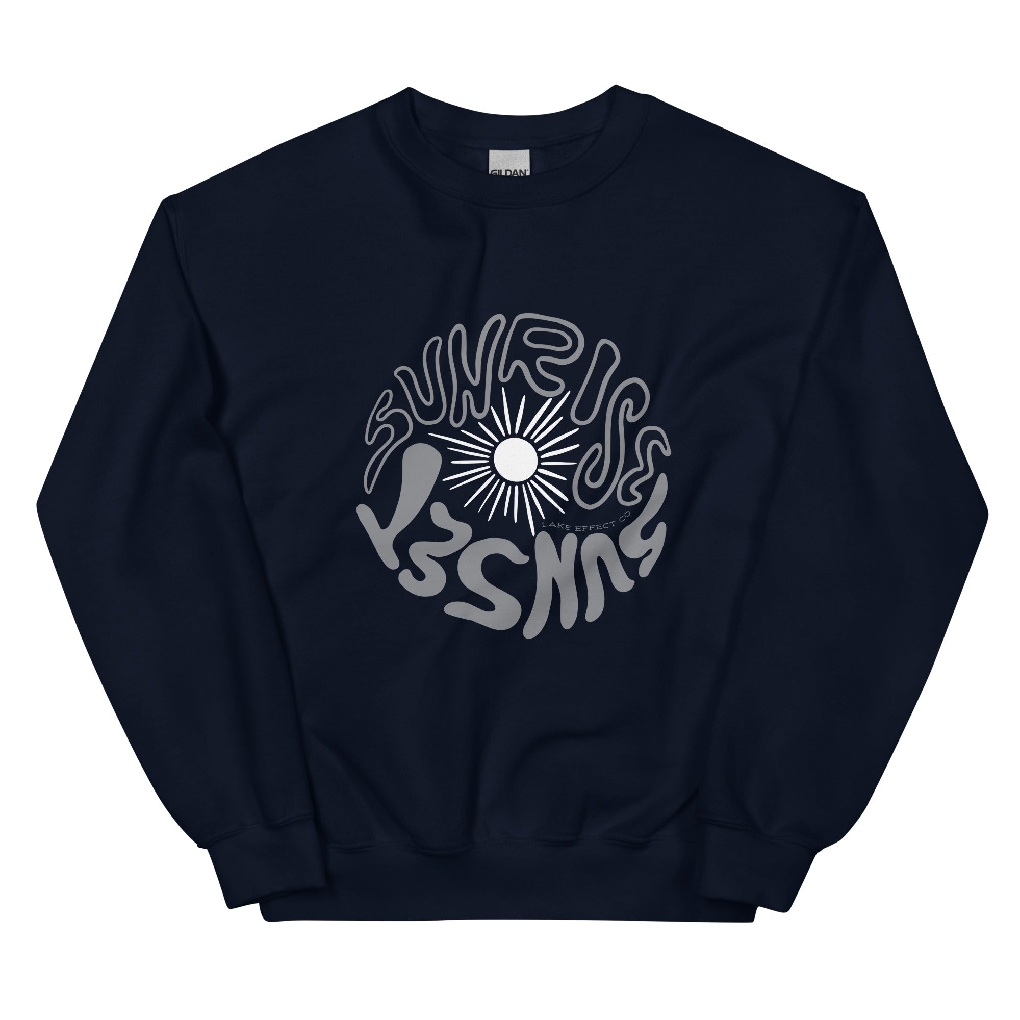 SUNRISE SUNSET Unisex Sweatshirt (gray/white design)