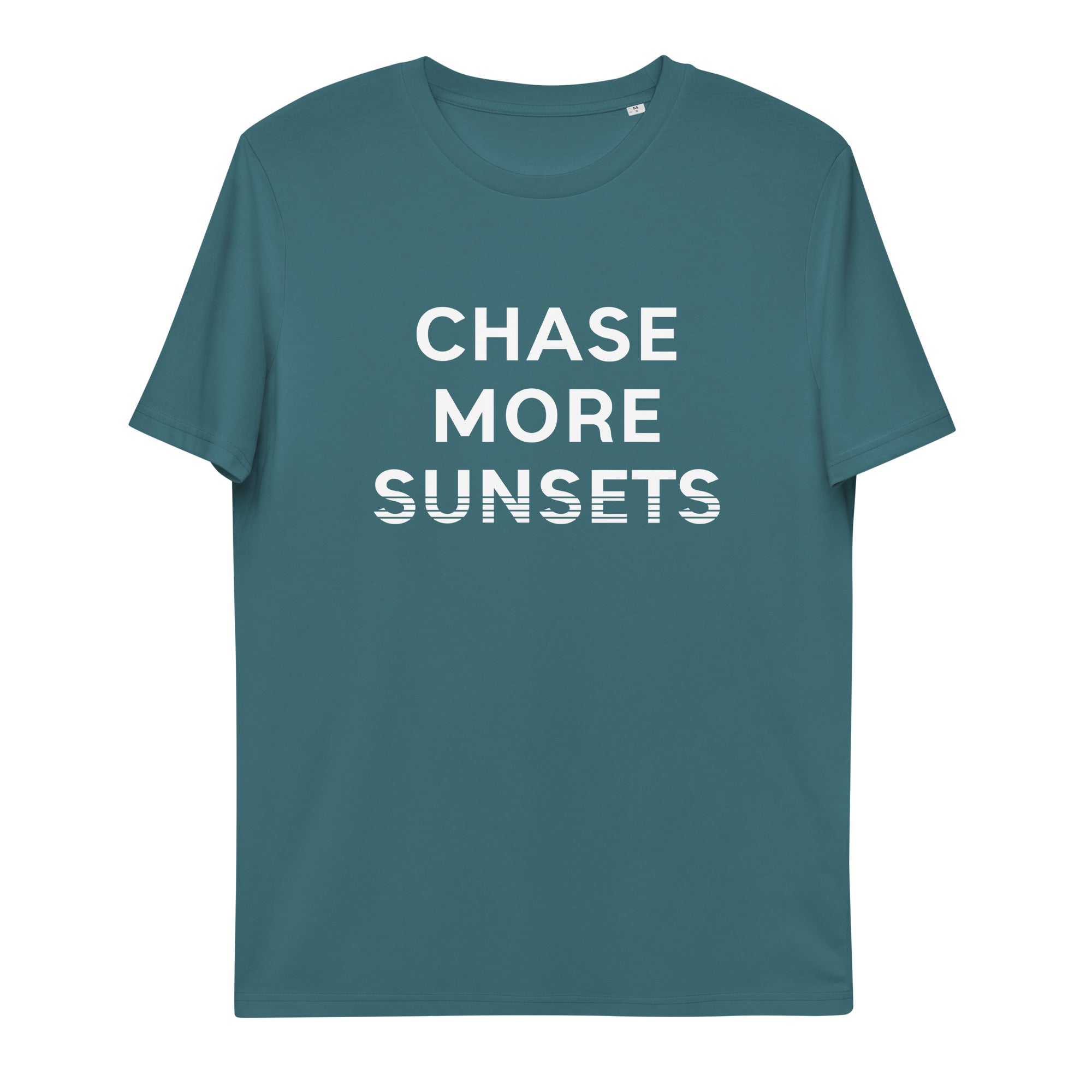 CHASE MORE SUNSETS Unisex Organic Cotton Tee