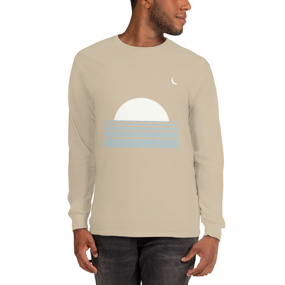 SUNSET + CRESCENT Unisex Long Sleeve Shirt